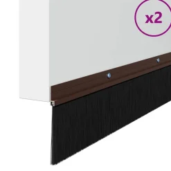 vidaXL Schroefbare Deurborstelafsluitingen 2 pcs Bruin 100 cm