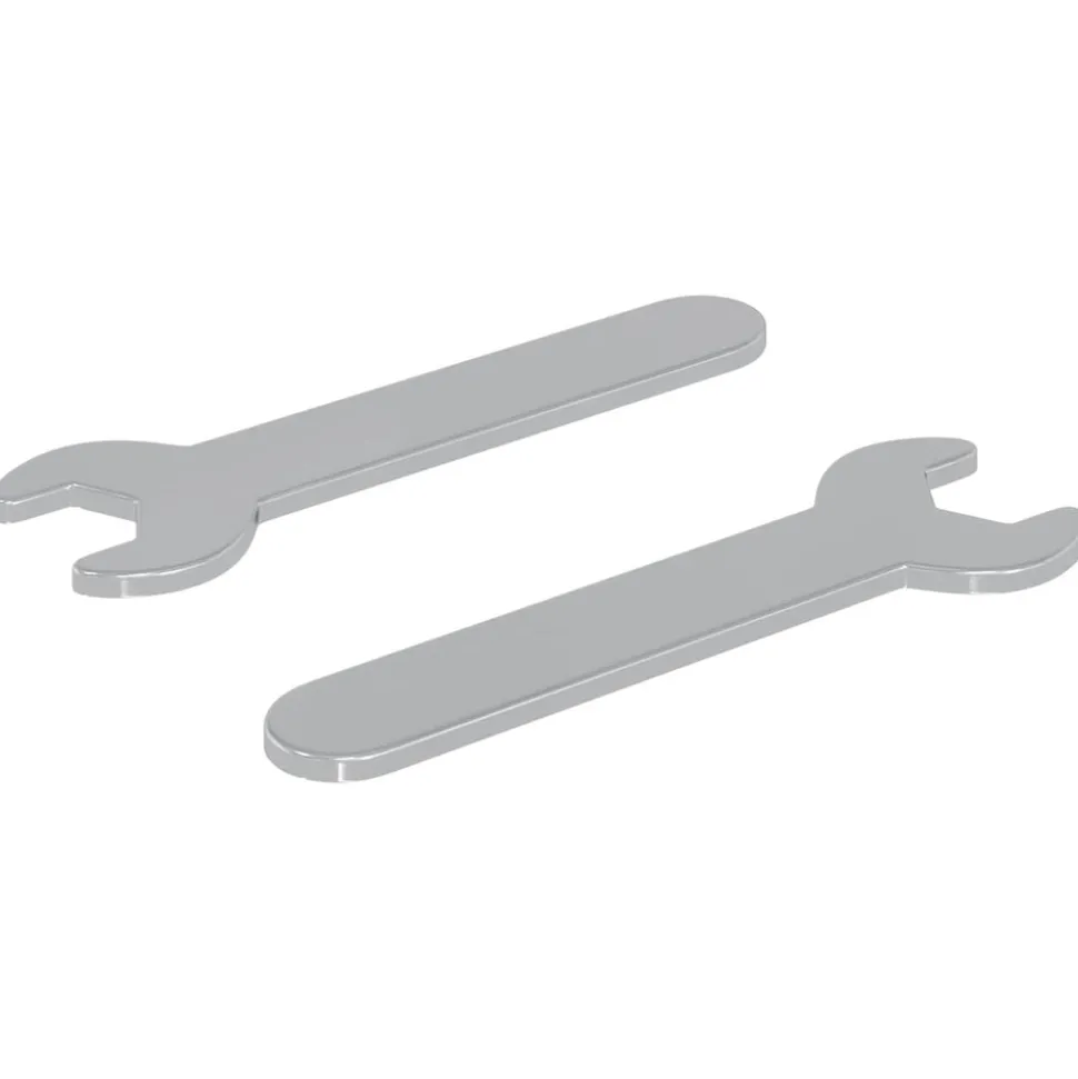 vidaXL Schroefsleutel 2 pcs Zilver 10 mm IJzer