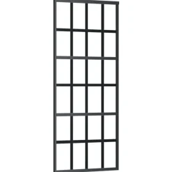 vidaXL Schuifdeur met beslag 76x205 cm aluminium en ESG-glas