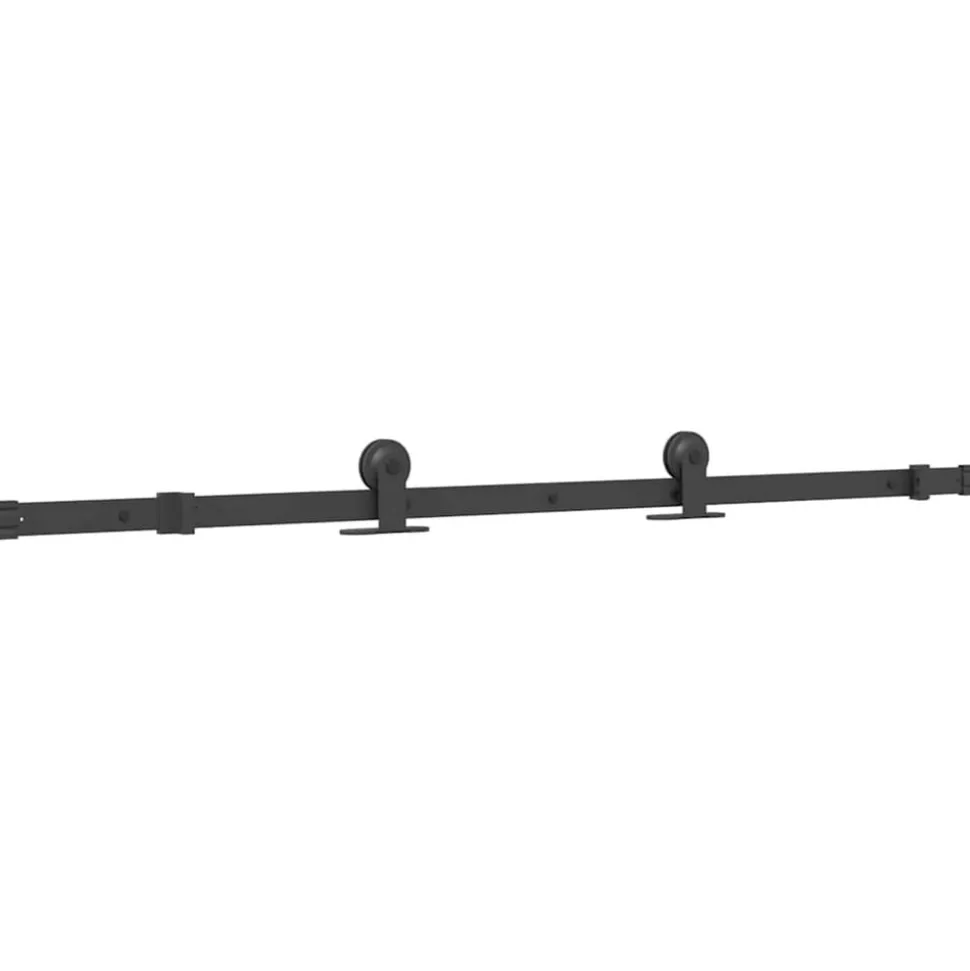 vidaXL Schuifdeur met beslag 76x205 cm ESG-glas en aluminium
