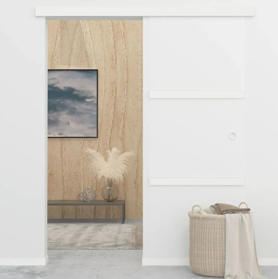 vidaXL Schuifdeur met zachte stops 76x205 cm ESG-glas en aluminium