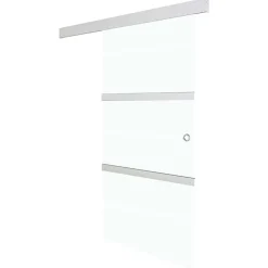 vidaXL Schuifdeur met zachte stops 76x205 cm ESG-glas en aluminium