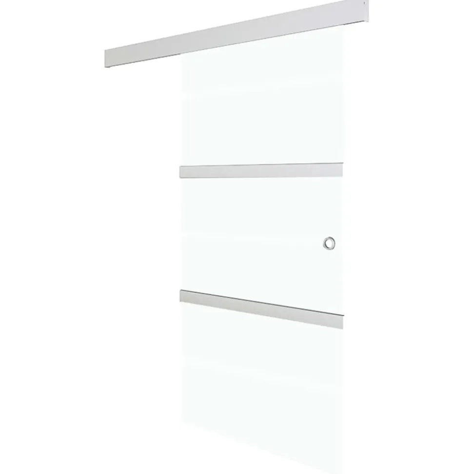 vidaXL Schuifdeur met zachte stops 76x205 cm ESG-glas en aluminium