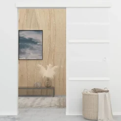 vidaXL Schuifdeur met zachte stops 76x205 cm ESG-glas en aluminium
