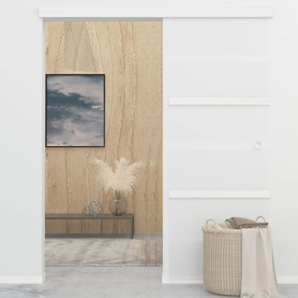 vidaXL Schuifdeur met zachte stops 76x205 cm ESG-glas en aluminium