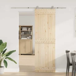 vidaXL Schuifdeur onderdelenset 183 cm roestvrij staal zilverkleurig