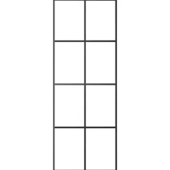 vidaXL Schuifdeur 76x205 cm aluminium en ESG-glas zwart