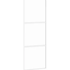 vidaXL Schuifdeur 76x205 cm gehard glas en aluminium wit
