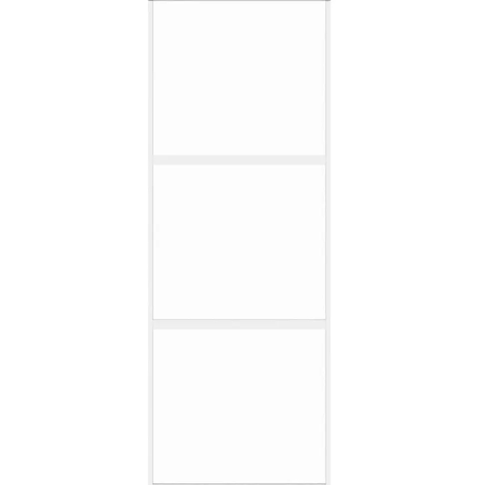vidaXL Schuifdeur 76x205 cm gehard glas en aluminium wit