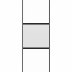 vidaXL Schuifdeur 76x205 cm gehard glas en aluminium zwart
