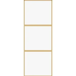 vidaXL Schuifdeur 76x205 cm helder ESG-glas en aluminium goudkleurig