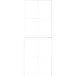 vidaXL Schuifdeur 76x205 cm mat ESG-glas en aluminium wit