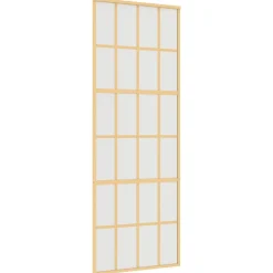 vidaXL Schuifdeur 76x205 cm mat ESG-glas en aluminium goudkleurig