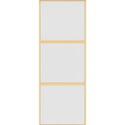 vidaXL Schuifdeur 76x205 cm mat ESG-glas en aluminium goudkleurig