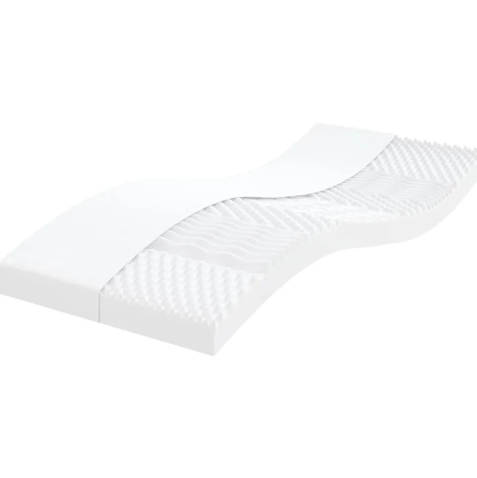 vidaXL Schuimmatras 7 zones hardheid 20 ILD 80x200 cm wit