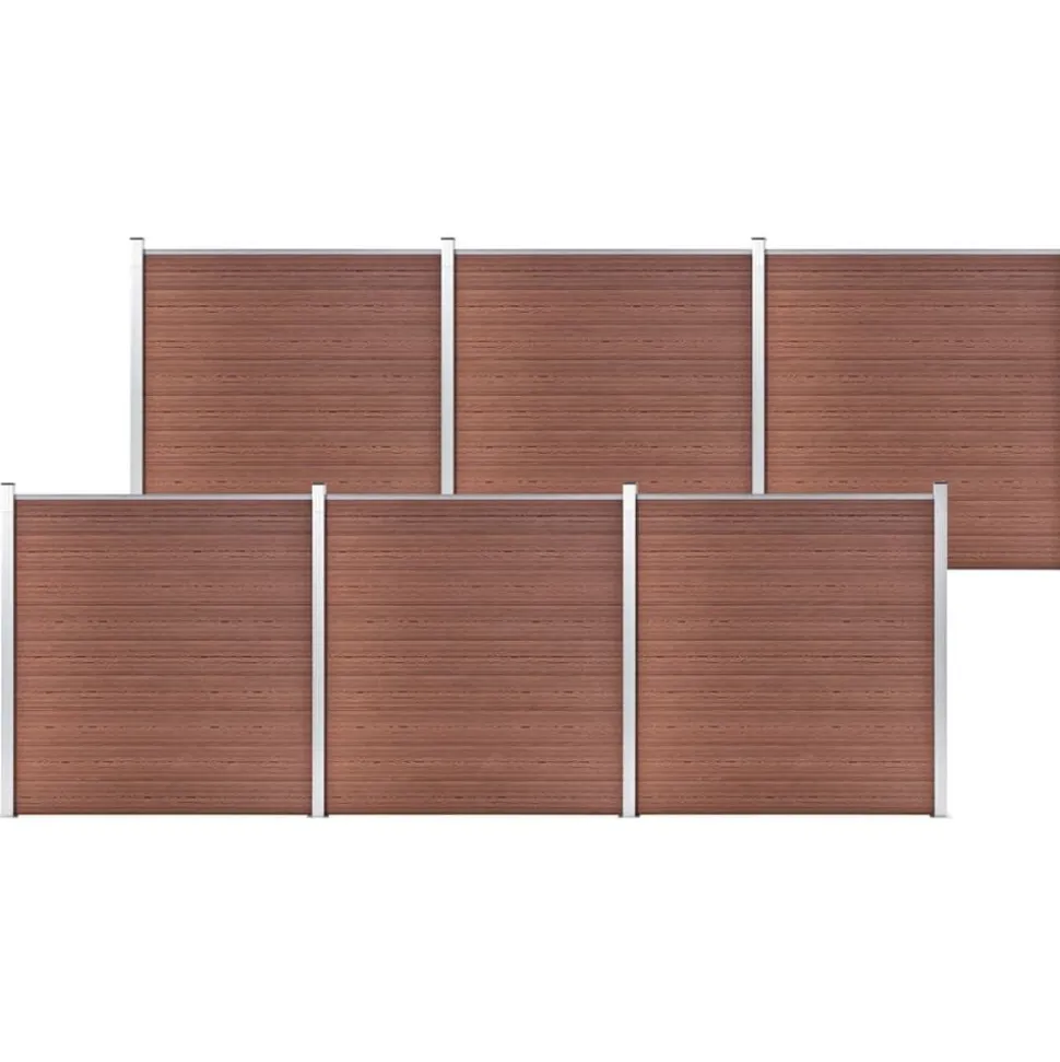 vidaXL Schutting 1045x186 cm HKC bruin