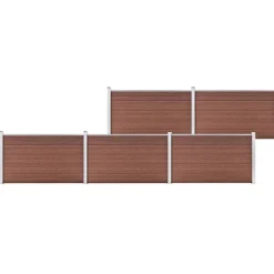 vidaXL Schutting 872x106 cm HKC bruin