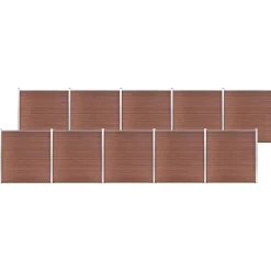 vidaXL Schutting 1737x186 cm HKC bruin