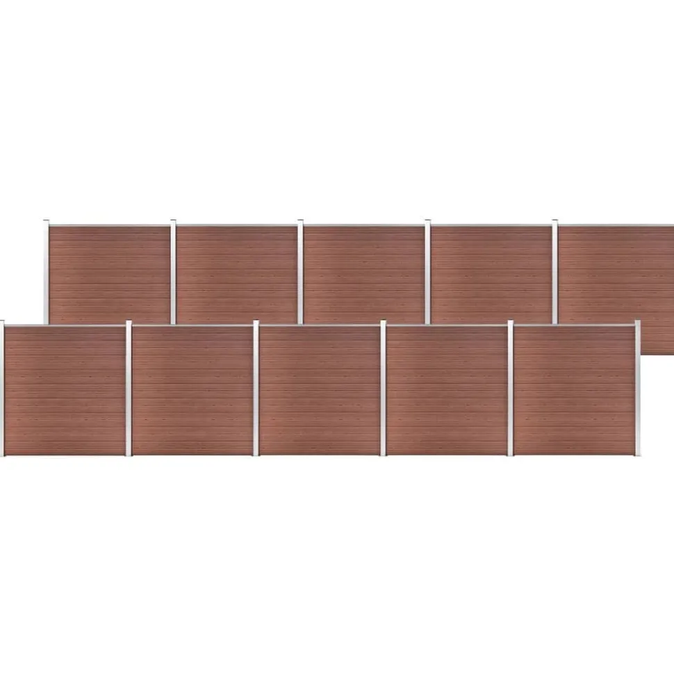 vidaXL Schutting 1737x186 cm HKC bruin