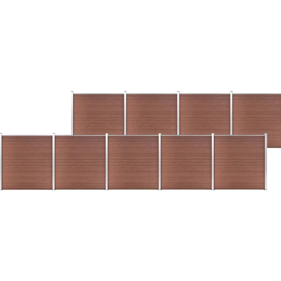 vidaXL Schutting 1564x186 cm HKC bruin