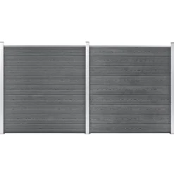 vidaXL Schutting 353x186 cm HKC grijs