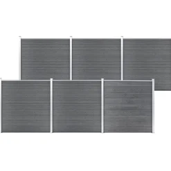 vidaXL Schutting 1045x186 cm HKC grijs