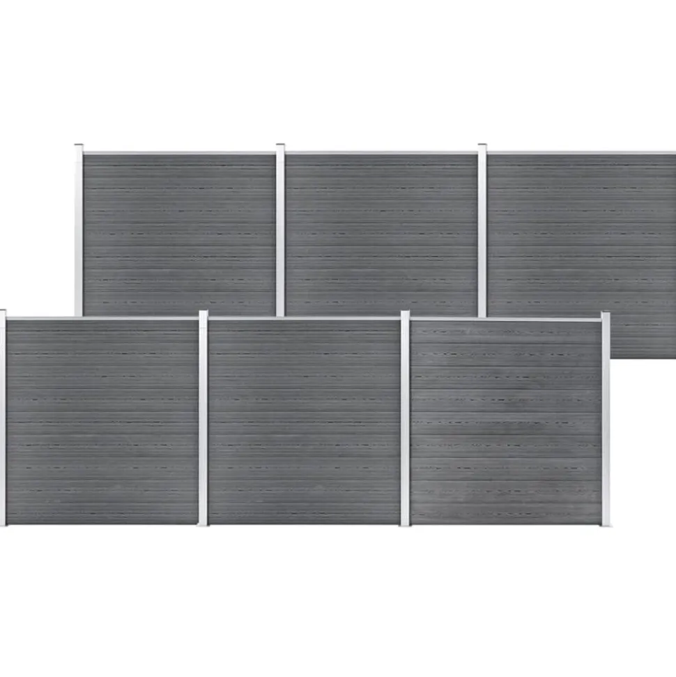 vidaXL Schutting 1045x186 cm HKC grijs