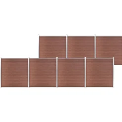 vidaXL Schutting 1218x186 cm HKC bruin