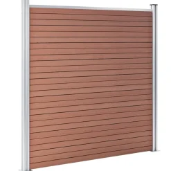 vidaXL Schutting 1218x186 cm HKC bruin
