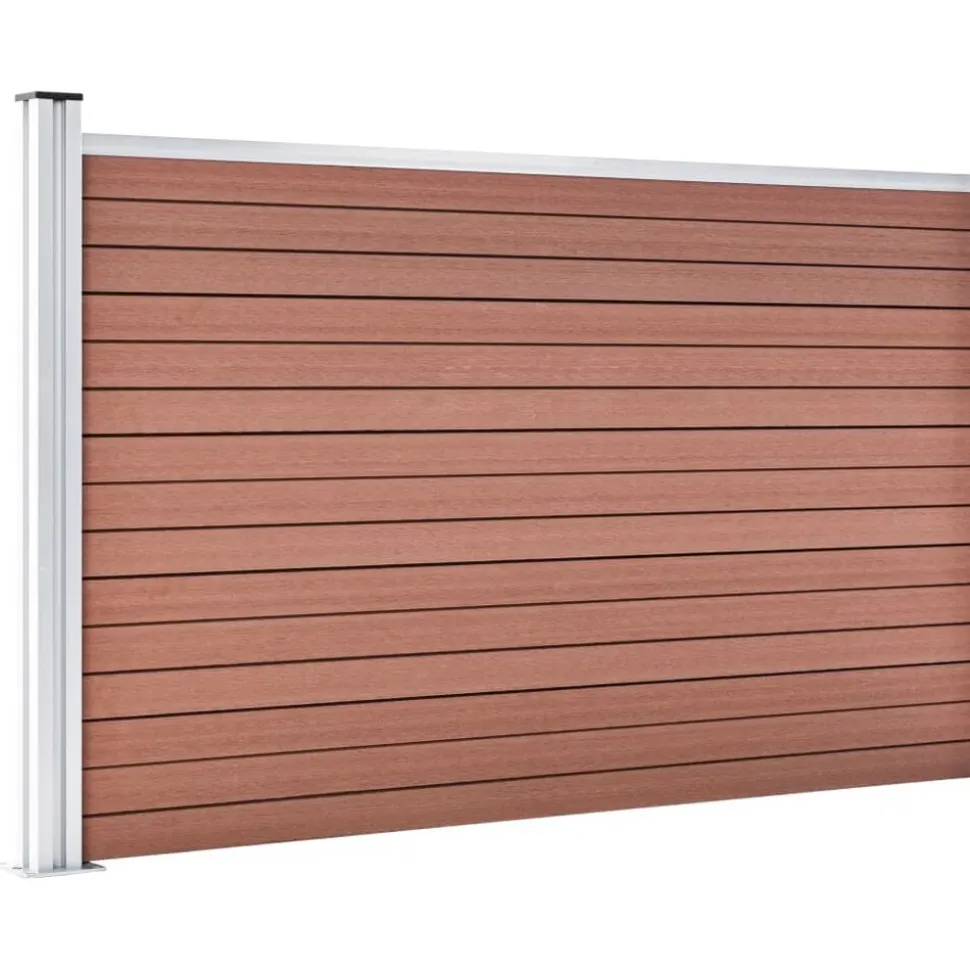 vidaXL Schutting 175x105 cm HKC bruin