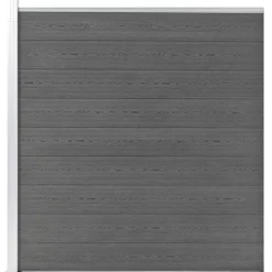 vidaXL Schutting 175x186 cm HKC grijs