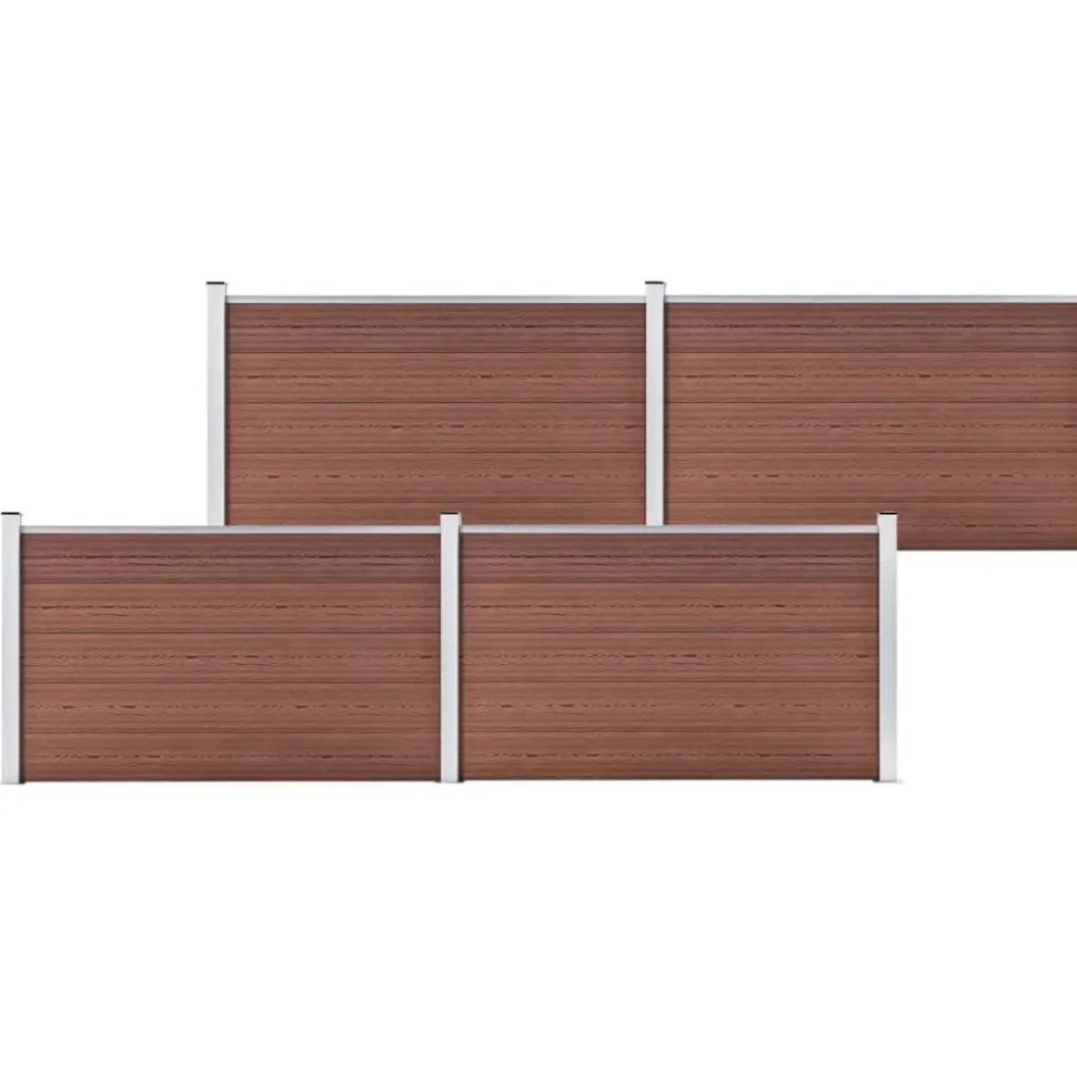 vidaXL Schutting 699x106 cm HKC bruin
