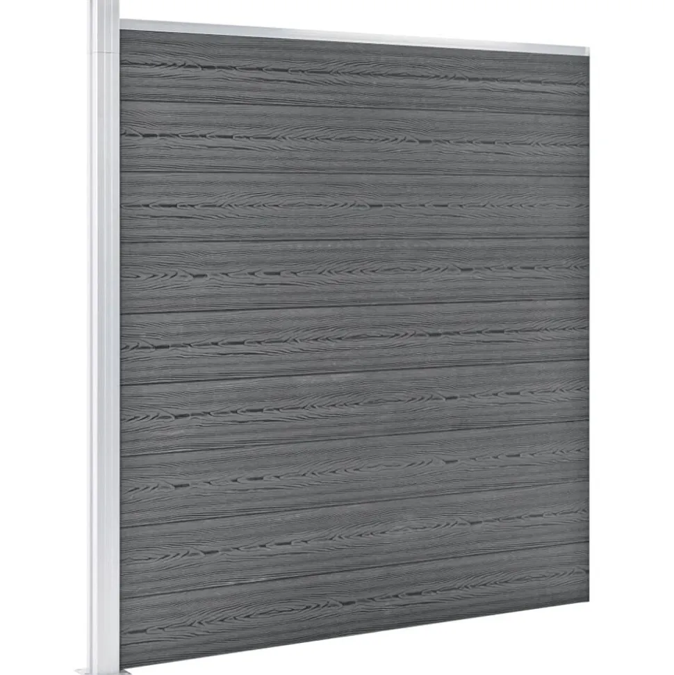 vidaXL Schutting 1564x186 cm HKC grijs