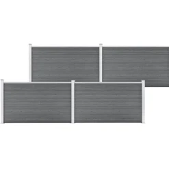 vidaXL Schutting 699x106 cm HKC grijs