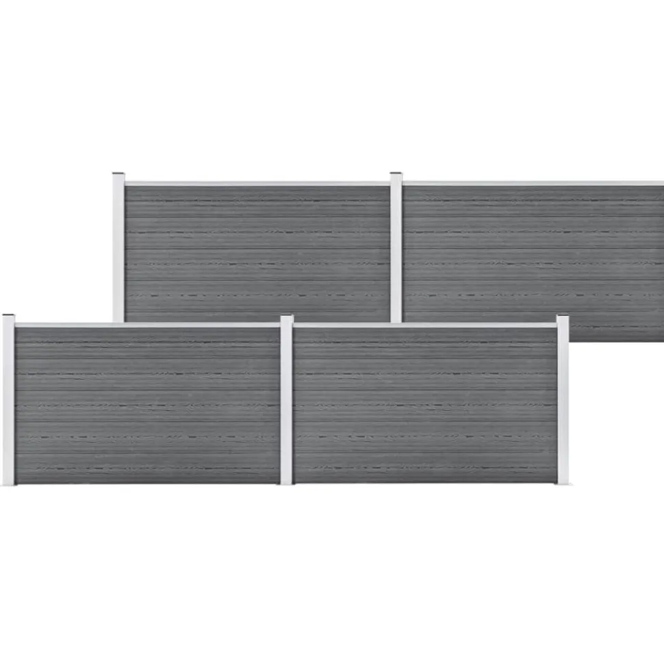 vidaXL Schutting 699x106 cm HKC grijs