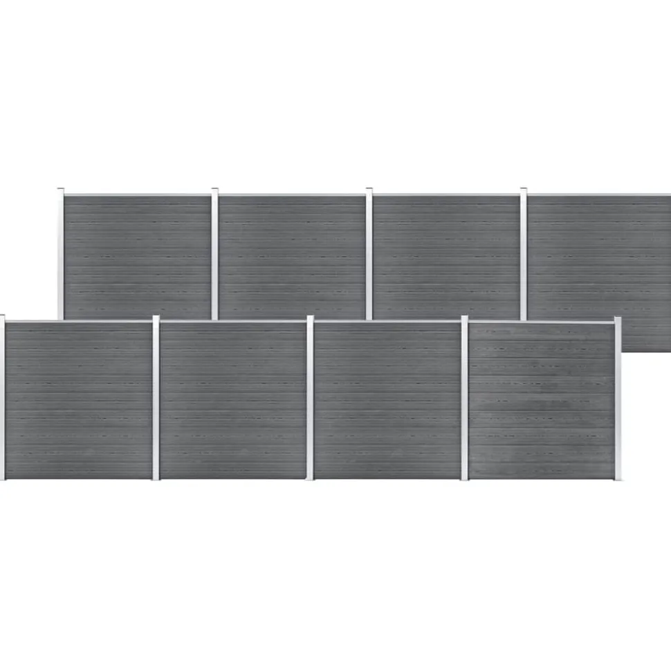 vidaXL Schutting 1391x186 cm HKC grijs