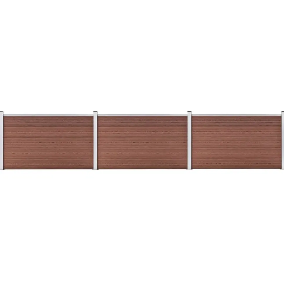 vidaXL Schutting 526x106 cm HKC bruin