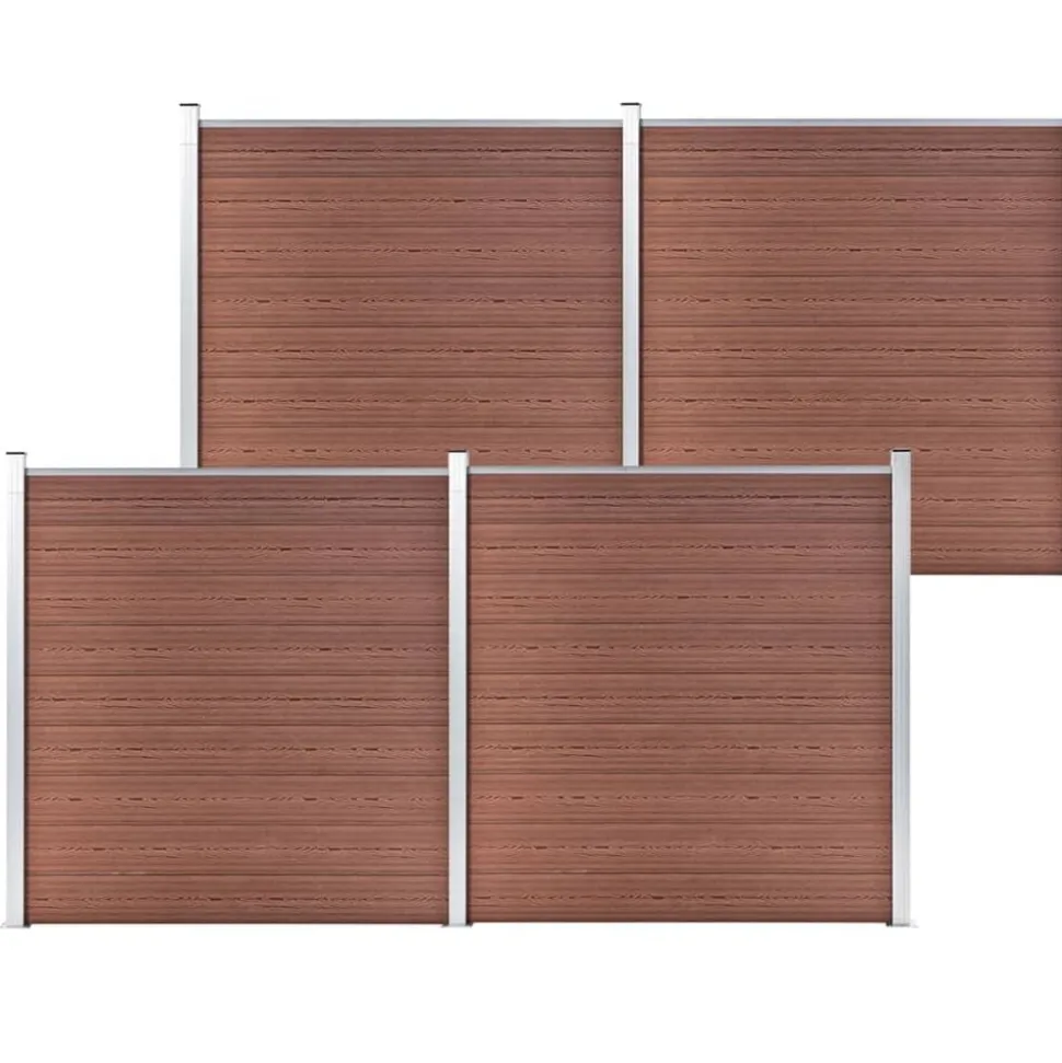 vidaXL Schutting 699x186 cm HKC bruin