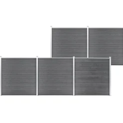 vidaXL Schutting 872x186 cm HKC grijs