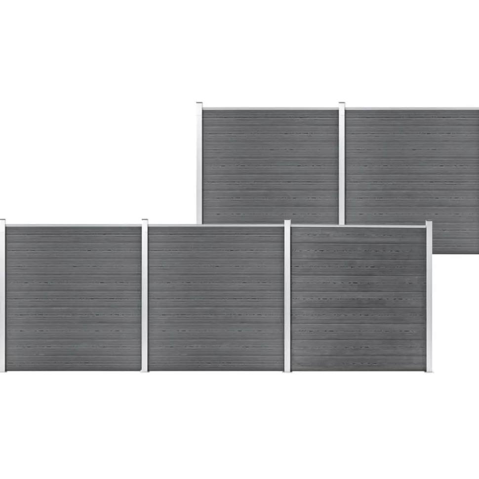 vidaXL Schutting 872x186 cm HKC grijs
