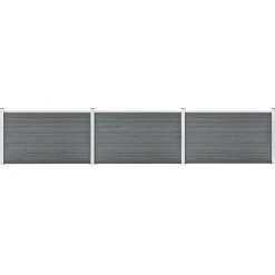 vidaXL Schutting 526x106 cm HKC grijs