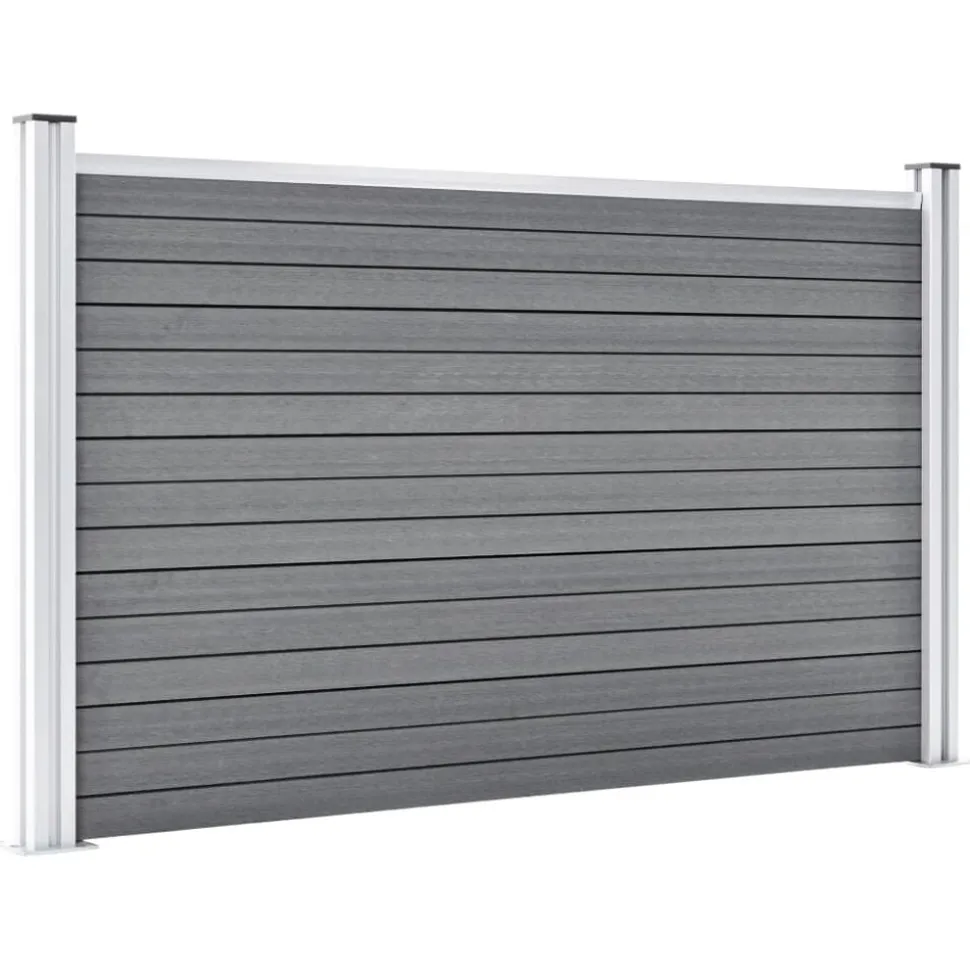 vidaXL Schutting 353x106 cm HKC grijs