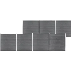 vidaXL Schutting 1218x186 cm HKC grijs