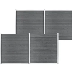 vidaXL Schutting 699x186 cm HKC grijs