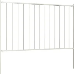 vidaXL Schuttingpaneel Woerden met stalen palen 1,7 x 0,75 m wit