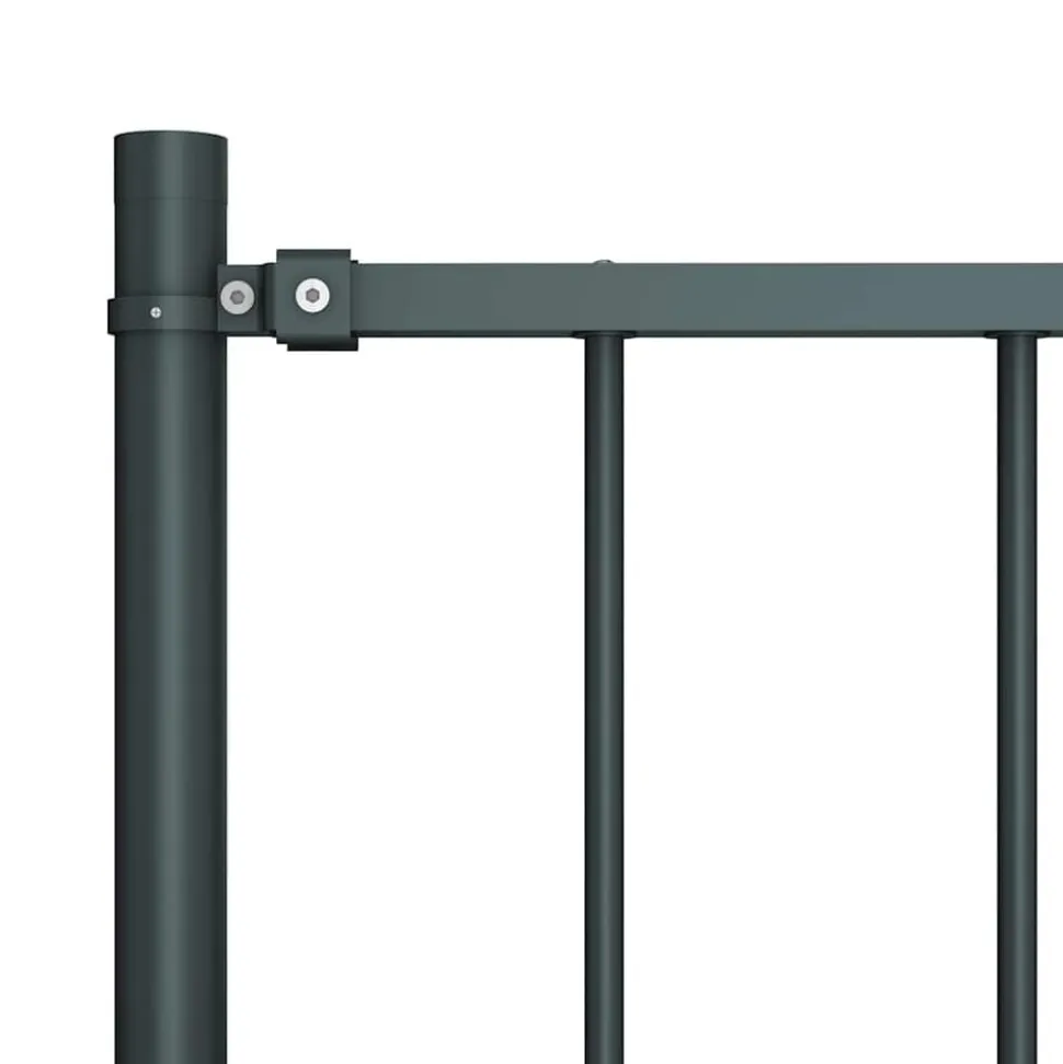 vidaXL Schuttingpaneel Woerden met stalen palen 1,7x0,75 m antracietkleurig