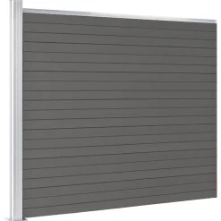 vidaXL Schuttingpaneel 175x146 cm HKC grijs