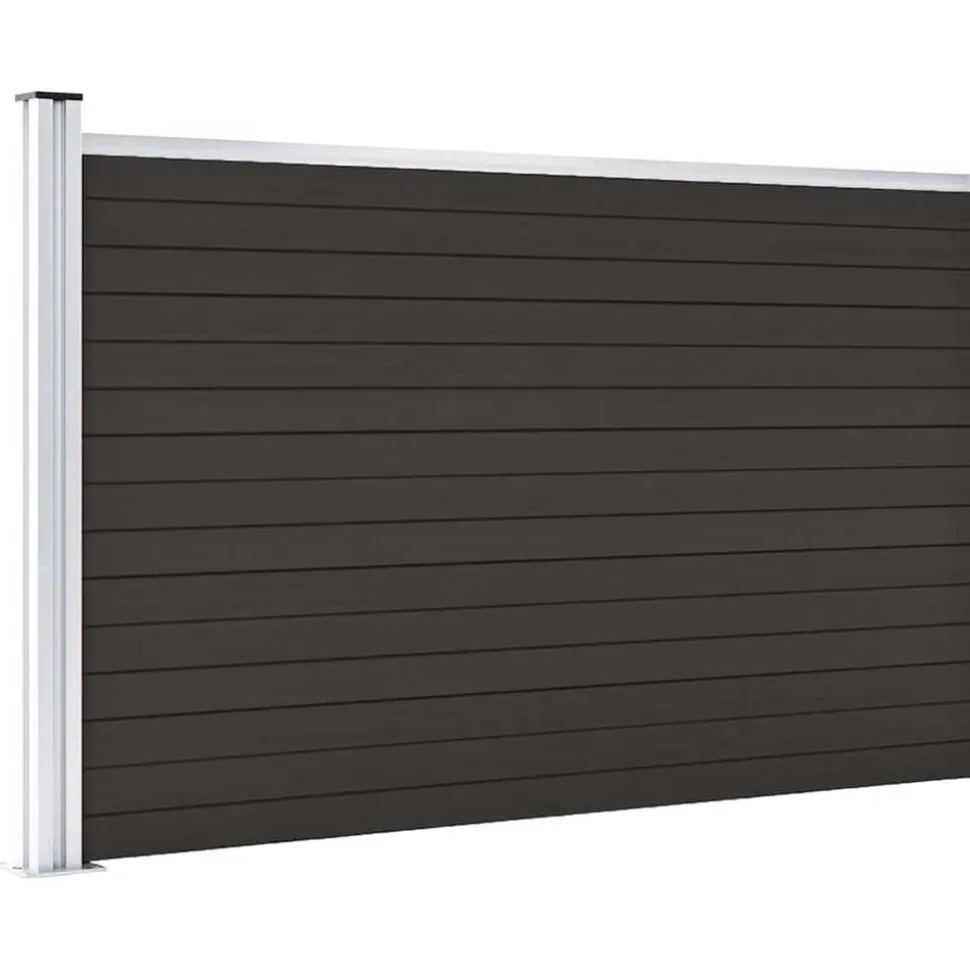 vidaXL Schuttingpaneel 175x105 cm HKC zwart