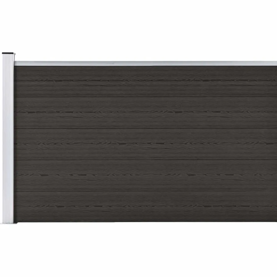 vidaXL Schuttingpaneel 175x105 cm HKC zwart