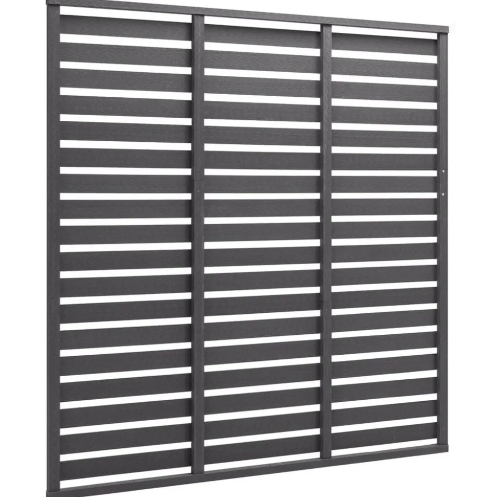 vidaXL Schuttingpaneel 180x180 cm HKC grijs